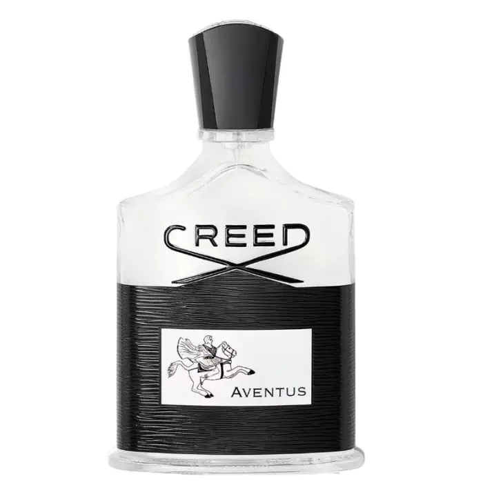 Creed Aventus Eau de Parfum para homens - 50 ml Frasco de perfume Creed Aventus preto e transparente com rótulo branco