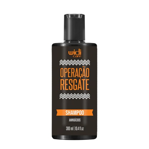 Widi Care Operação Resgate Shampoo Reconstrutor - 300Ml Frasco preto de shampoo Widi Care Operação Resgate para Animais 300 ml