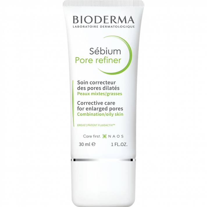 Bioderma Sébium Pore Refiner 30ml Tubo branco de cuidado corretivo para poros dilatados Bioderma Sébium Pore Refiner