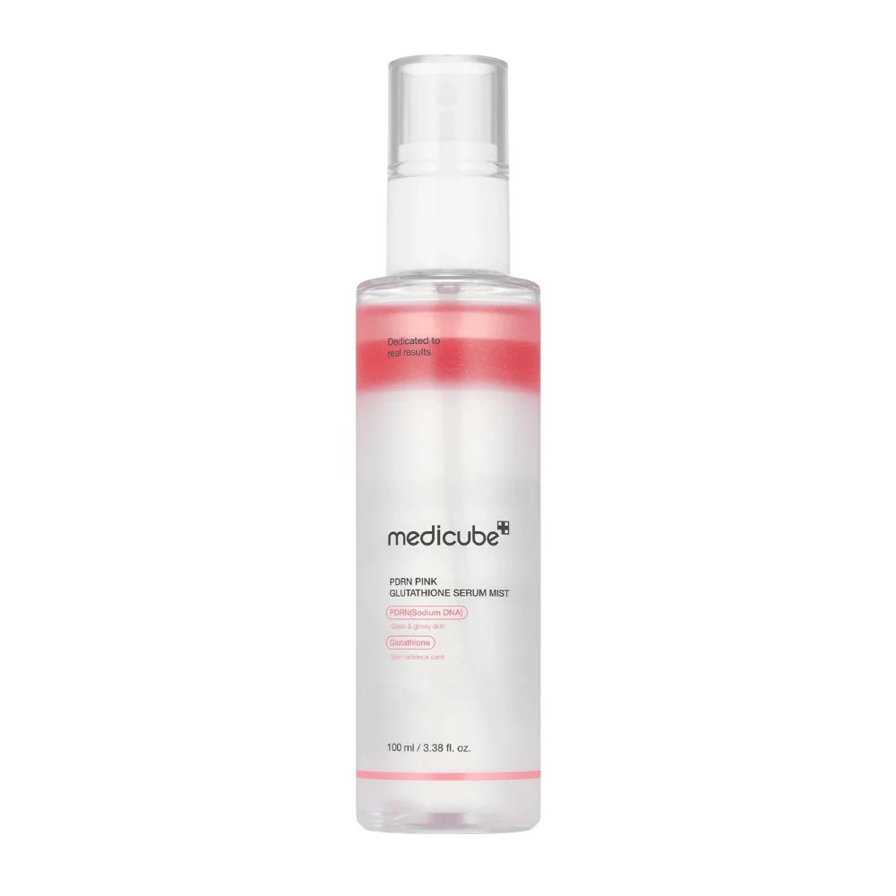 Medicube Pdrn Pink Glutathione Serum Mist 100ml Frasco de sérum em névoa medicube PDRN PINK GLUTATHIONE SERUM MIST
