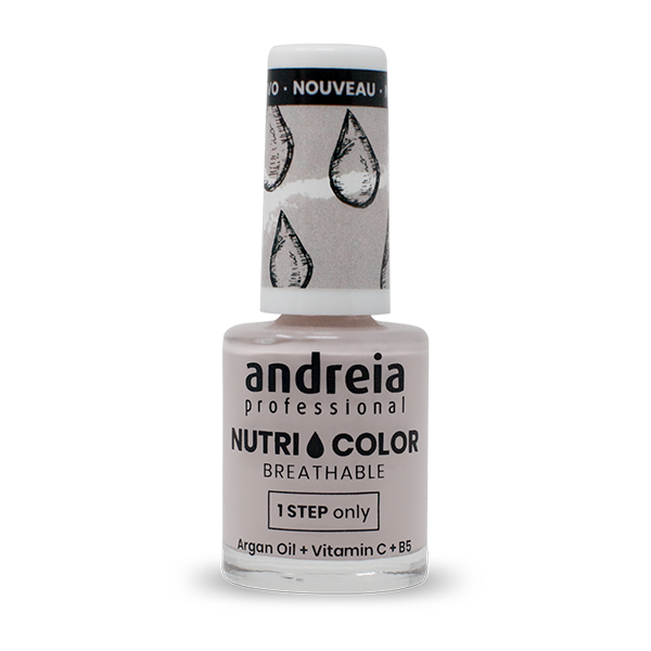 Andreia Verniz Nutricolor NC4 10,5ml Verniz de unhas Andreia Nutri Color rosa claro com tampa com padrão de gotas