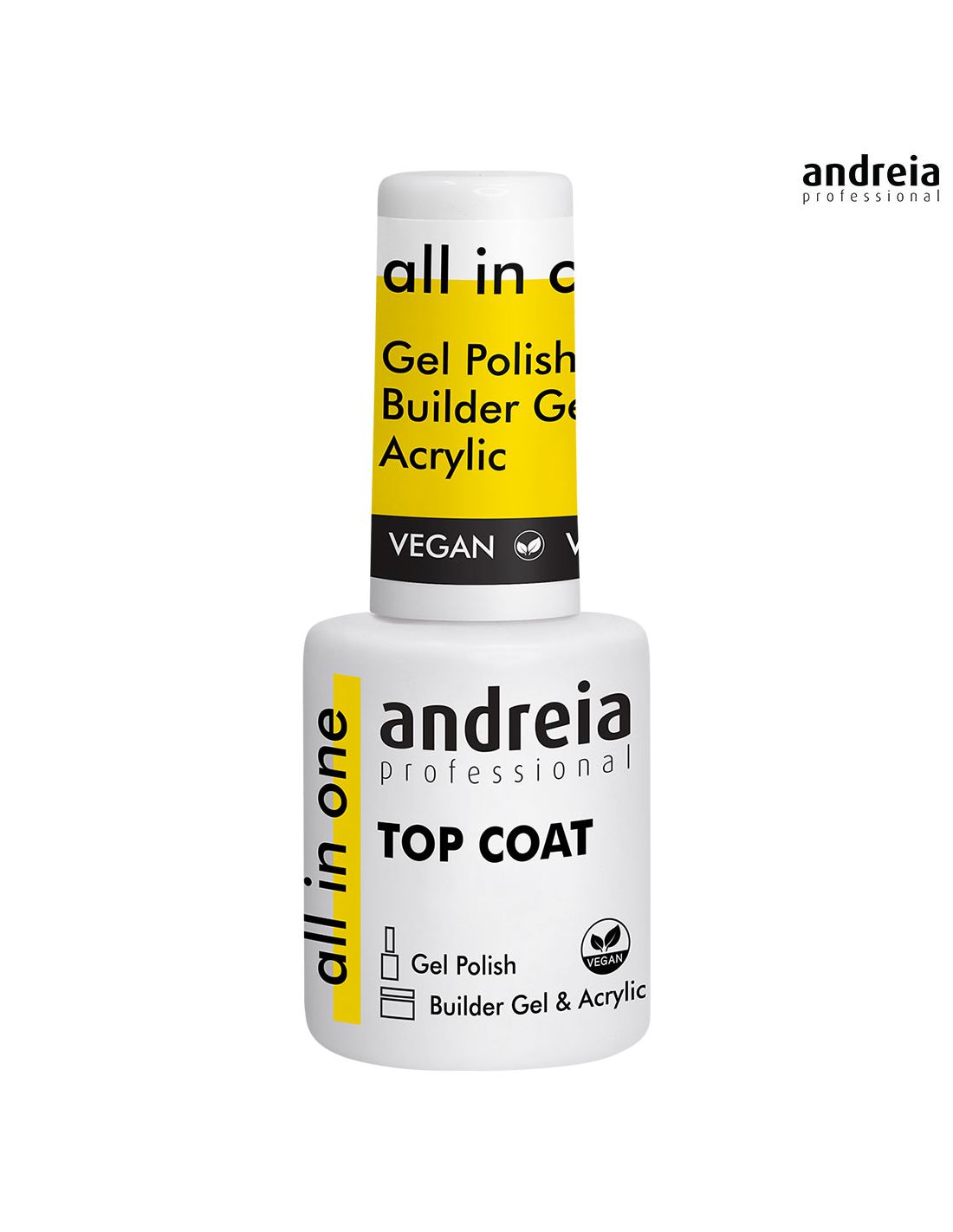 Andreia All in One Top Coat 10.5ml Frasco de verniz de unhas Andreia professional Top Coat
