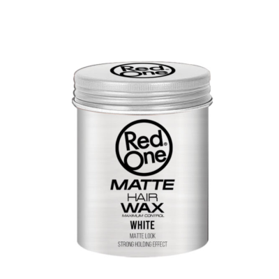 Frasco prateado de cera para cabelo Red One Matte Hair Wax White