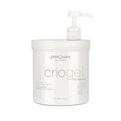 Frasco branco com dispensador de Crio Gel postQuam Professional
