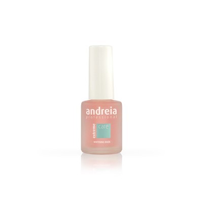 Frasco de verniz para unhas rosa claro da marca Andreia Professional.