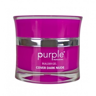 Frasco de gel de construção para unhas cor rosa com texto branco