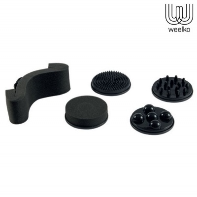 Conjunto acessórios massagem preto vários formatos e texturas