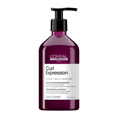 Frasco de champô L'Oréal Professionnel Curl Expression com doseador preto