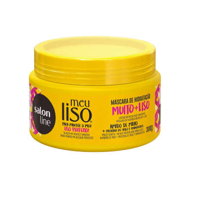 Máscara de hidratação amarelo Salon Line Meu Liso 300g