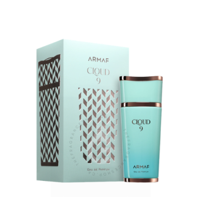 Perfume ARMAF CIQUD 9 com embalagem azul e detalhes dourados