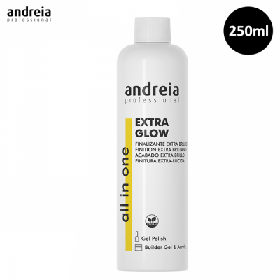 Frasco branco de plástico Andréia Professional Extra Glow 250ml