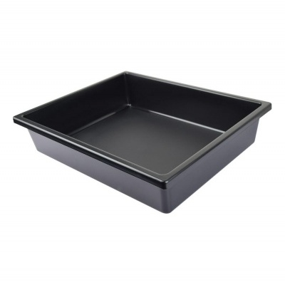 Forma quadrada preta para bolos