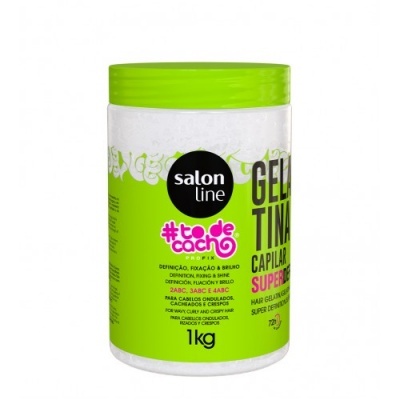 Gelatina capilar Salon Line #todecacho verde e branco 1 kg