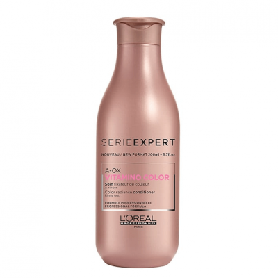 Garrafão de plástico rosa metálico com tampa de produto capilar L'Oréal Professionnel