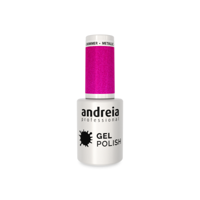 Verniz gel cor-de-rosa metálico da Andreia Professional