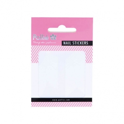 Pacote de autocolantes para unhas Pollié rosa e branco com texto Nail Stickers