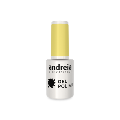 Esmalte de gel Andreia Professional com tampa amarela e frasco branco
