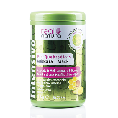 Máscara capilar Real Natura Intenso Abacate e Mel embalagem verde 1 kg