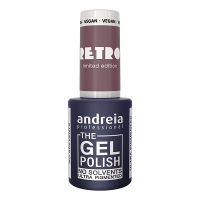 Frasco de verniz gel roxo andreia professional RETRO limited edition
