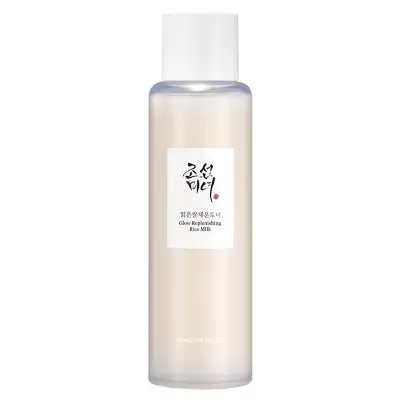 Frasco translúcido de tónico Glow Replenishing Rice Milk da Beauty of Joseon