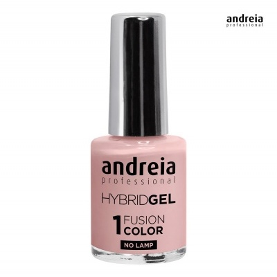 frasco de verniz de unhas rosa claro com tampa prateada e texto preto