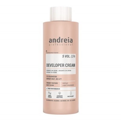 Frasco de creme desenvolvedor Andreia Professional 5 VOL. 1,5%