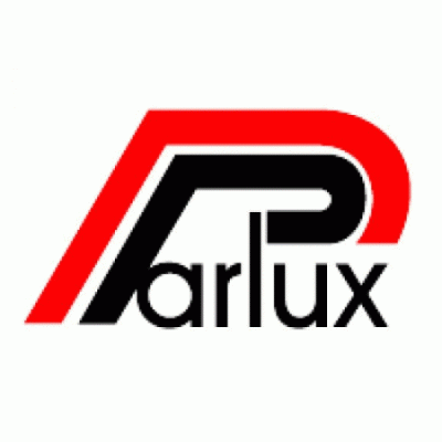 Logótipo Parlux em vermelho e preto