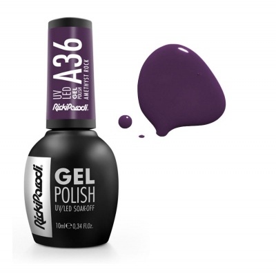 Frasco de verniz gel para unhas roxo escuro da marca RickiParodi