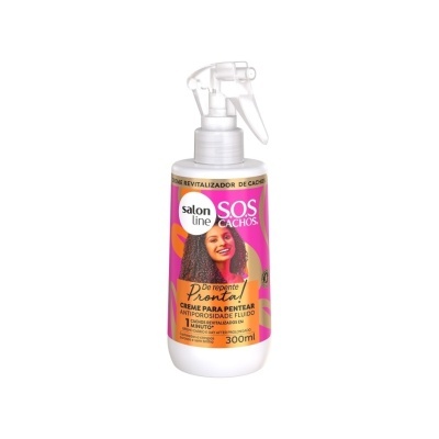 Frasco de creme para pentear Salon Line S.O.S. Cachos com tampa de spray
