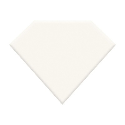 Azulejo branco em forma de diamante