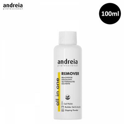 Frasco branco de removedor de verniz para unhas Andreia Professional 100ml