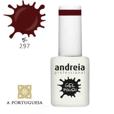 Verniz gel castanho escuro Andreia Professional 297 com logotipo A Portuguesa