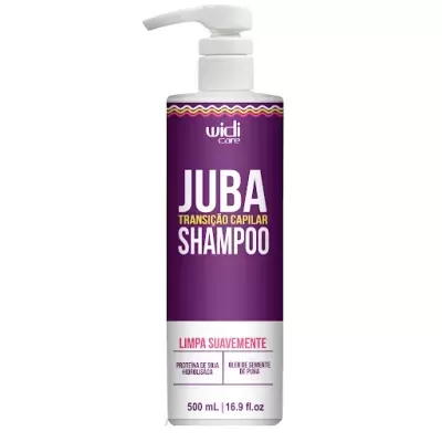 Frasco de shampoo JUBA TRANSIÇÃO CAPILAR com doseador