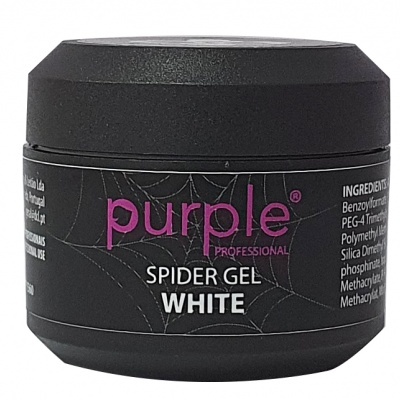 Frasco preto de gel para cabelo Purple Professional Spider Gel White