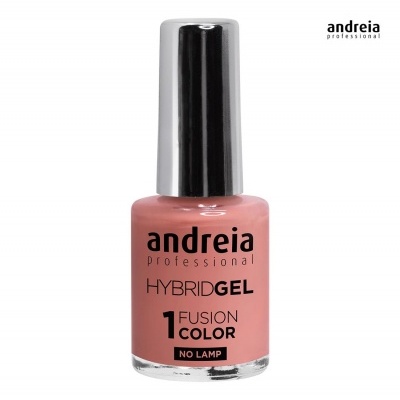 Frasco de verniz para unhas rosa claro da andreia professional com tampa prateada