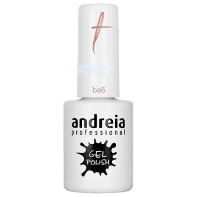 Frasco branco de verniz gel para unhas Andreia Professional com tampa branca