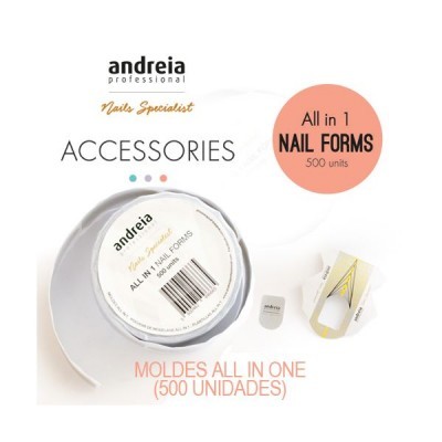 Moldes para unhas Andreia Professional All in 1 Nail Forms 500 unidades