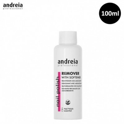 Frasco branco de removedor de verniz unhas Andreia Professional 100ml