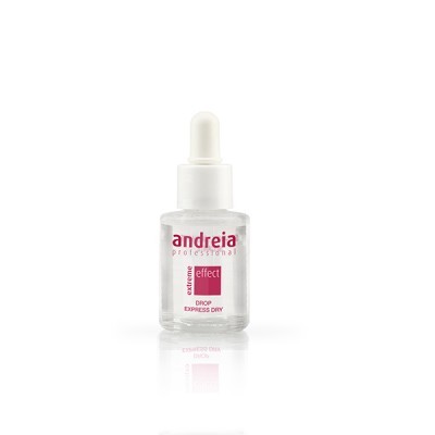Frasco de vidro com conta-gotas do produto Andreia Professional Cuticle Effect Drop Express Dry