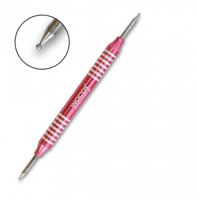 Ferramenta de manicure INOCOS rosa com duas pontas