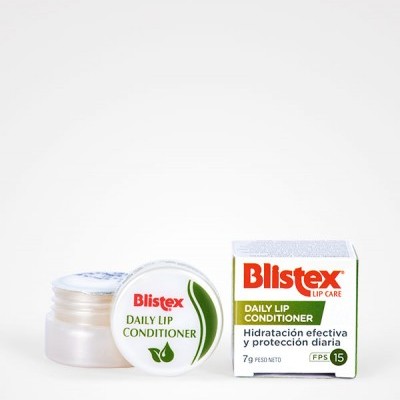 Bálsamo labial Blistex Daily Lip Conditioner com embalagem e caixa branca