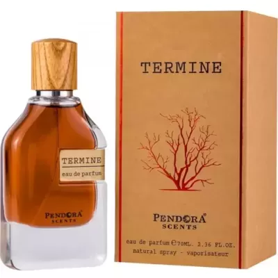 Frasco de perfume TERMINE com caixa castanha da PENDORA SCENTS