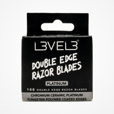 Embalagem preta de lâminas de barbear LEVEL3 double edge platinum