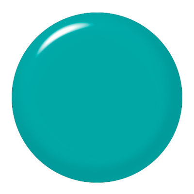 Esfera azul-turquesa lisa e brilhante com reflexo branco