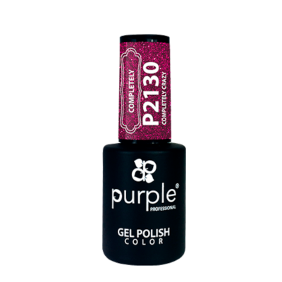 Verniz gel roxo com glitter Purple Professional P2130