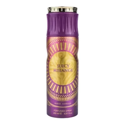 Frasco de spray perfumado roxo e dourado JUICY MELANGE