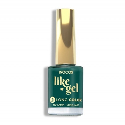 Verniz de unhas INOCOS like gel verde com tampa dourada