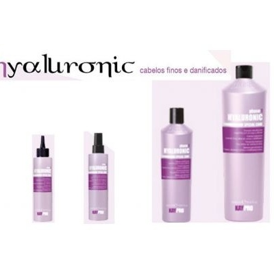 Produtos Hair Pro Hyaluronic lilás para cabelos finos e danificados