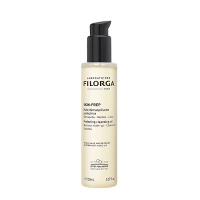 Frasco de óleo de limpeza perfeito FILORGA SKIN-PREP com tampa preta