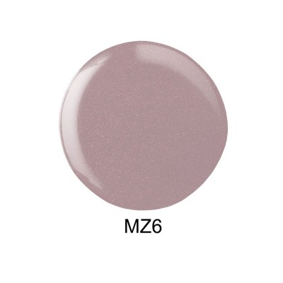 Amostra circular cor rosa acinzentada com brilho e código MZ6